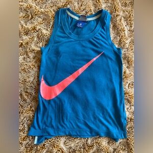 Like new blue and pink Nike tank top